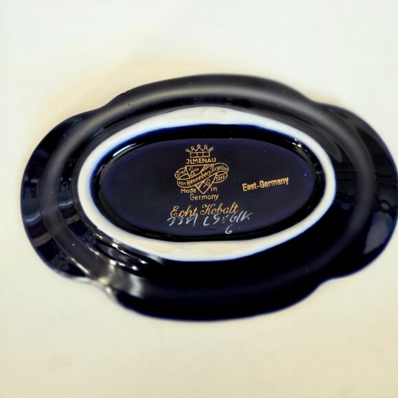 Graf von Henneberg Porzellan Echt Kobalt Made in Germany small dish ashtray - Picture 4 of 5